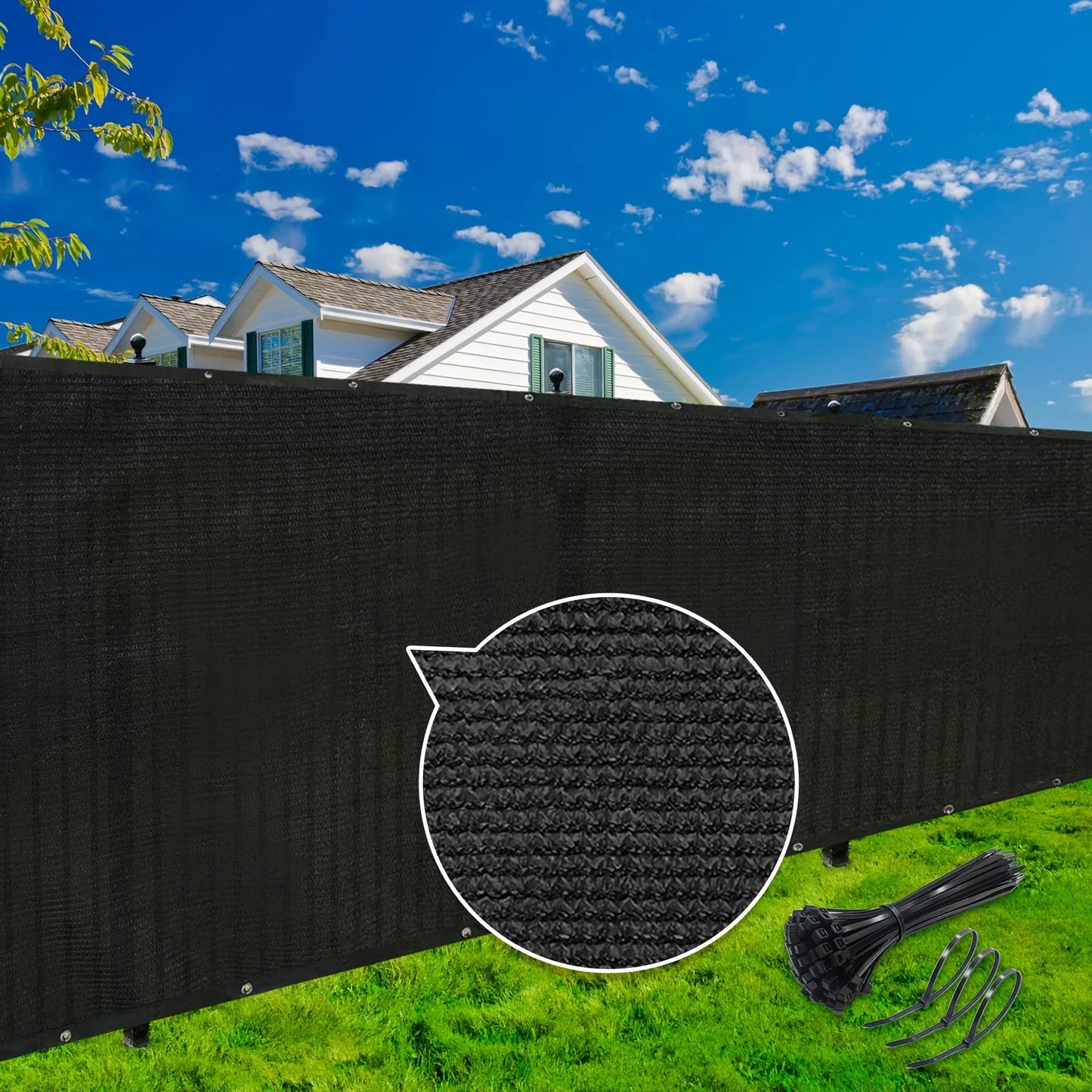 Sunshade Net, Privacy Fence Screen, Outdoor Gap Filling Sunshade Net Multi-Purpose Sail Net with High Toughness and Air Permeability, Reinforced Corners with Brass Buckles, Suitable for Dog House Canopies.