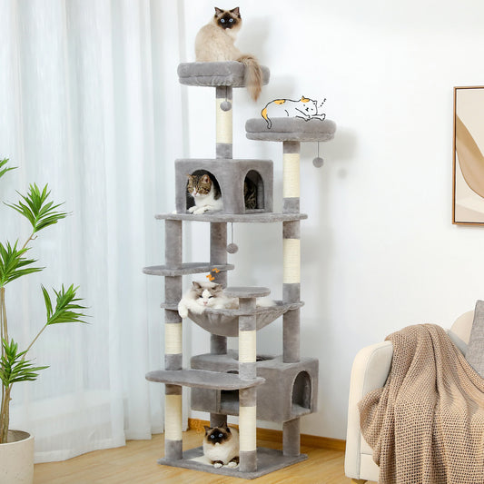 PAWZ Road Cat Tree Tower With Scratching Posts Hammock Condo