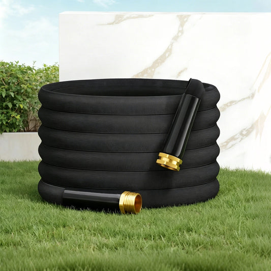 Garden Hose 25/50/75/100FT, Non-Expandable Fabric Covered Water Hose With 3/4" Fittings, Kink-Free For Outdoor Use