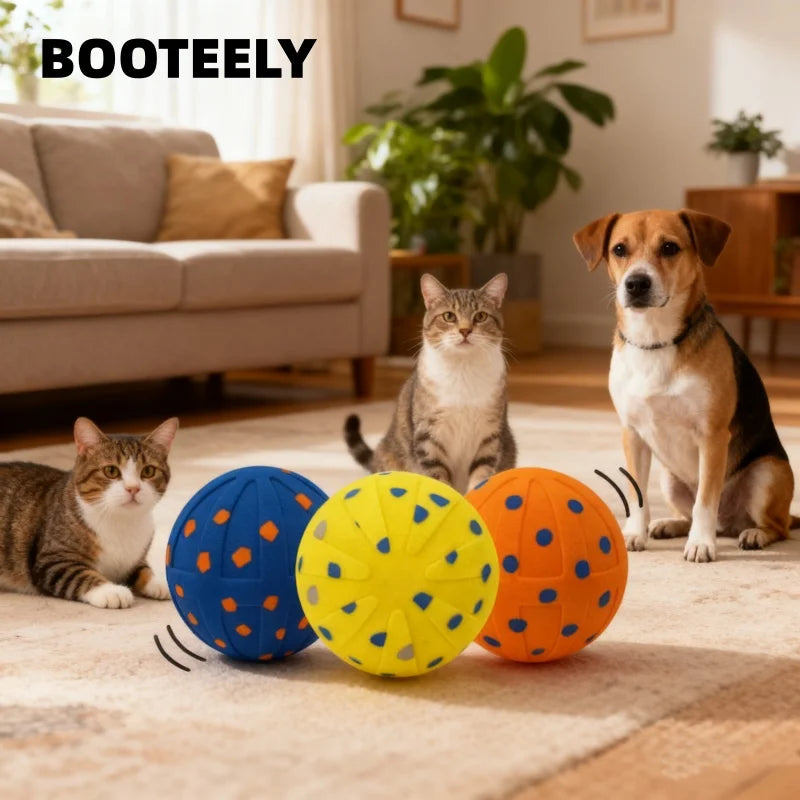 BOOTEELY Pet Smart Interactive Ball Bouncing Ball For Dogs Electric Automatic Vibrating Popcorn Gravity Jumping Wear Resistant Foam Ball