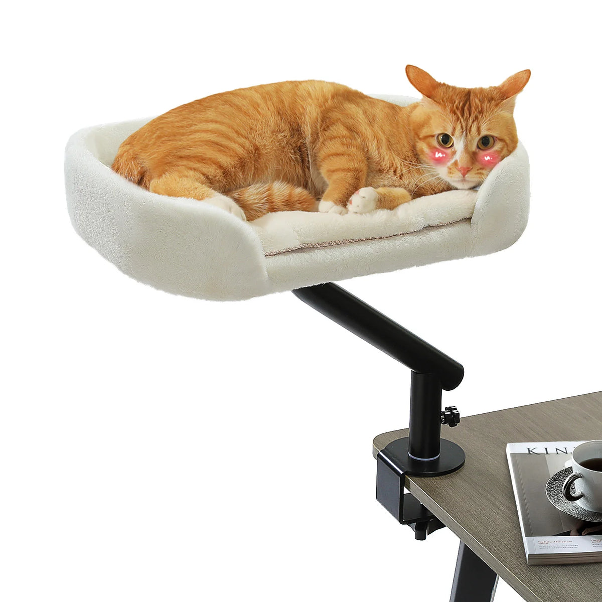 PAWZ Road Rotatable Cat Desk Bed Stand With Adjustable Hammock