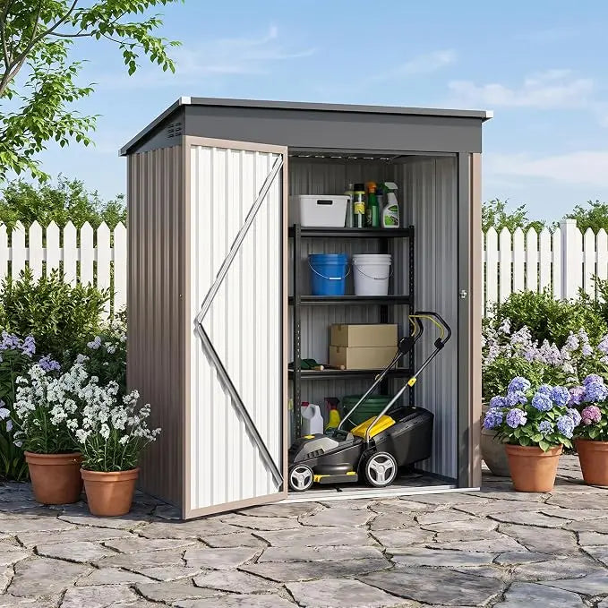 All Weather Waterproof Outdoor Storage Shed With Lockable Doors