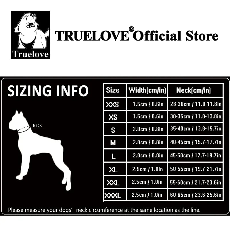 TrueLove Adjustable Padded Nylon Pet Collar With Reflective Strap