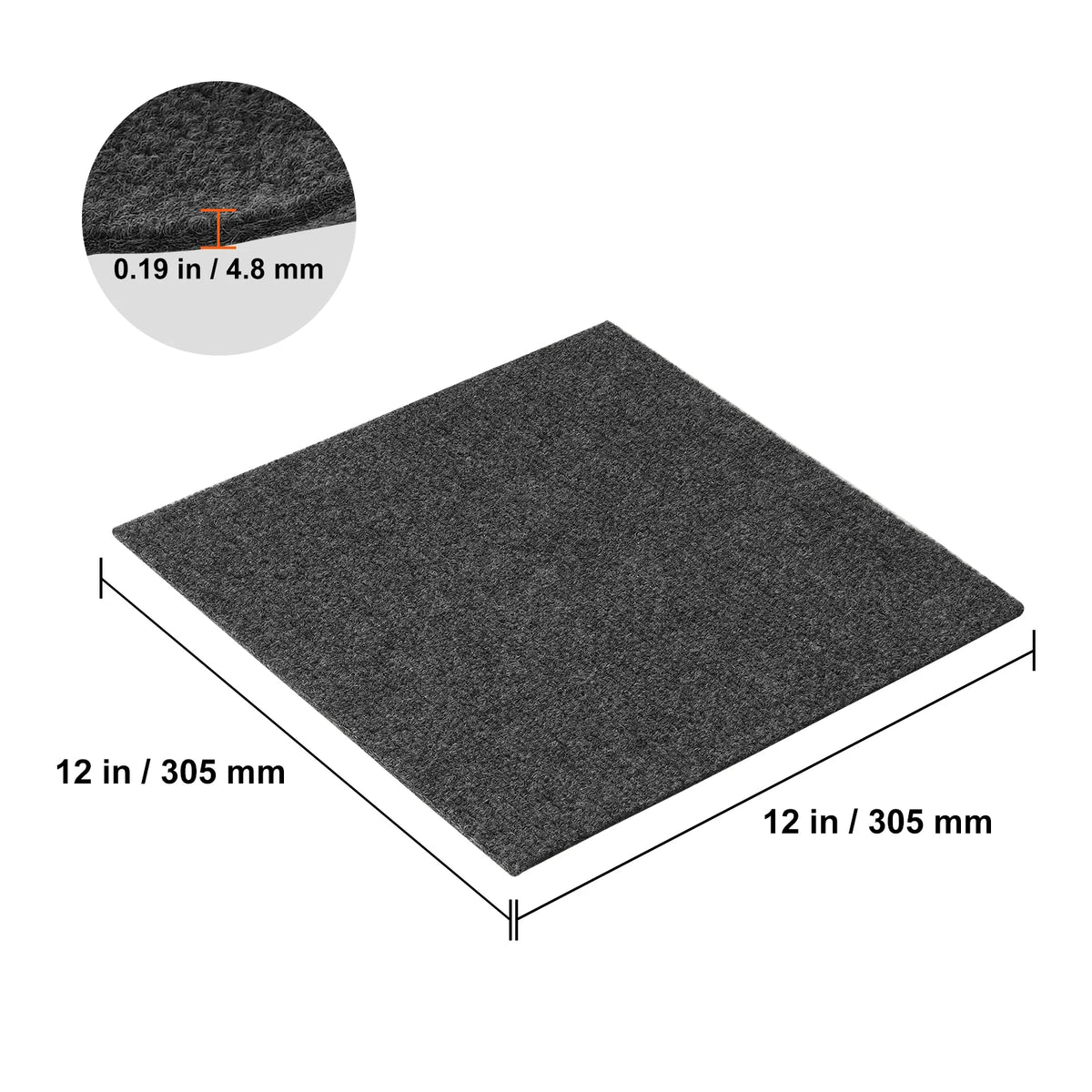 SucceBuy Carpet Tiles Peel & Stick Self Adhesive Carpet Floor Tile Soft Padded Carpet Tiles Bedroom Living Room Indoor Outdoor