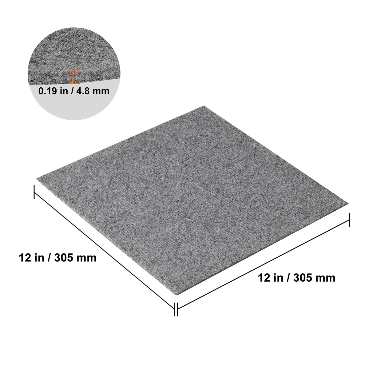 SucceBuy Carpet Tiles Peel & Stick Self Adhesive Carpet Floor Tile Soft Padded Carpet Tiles Bedroom Living Room Indoor Outdoor