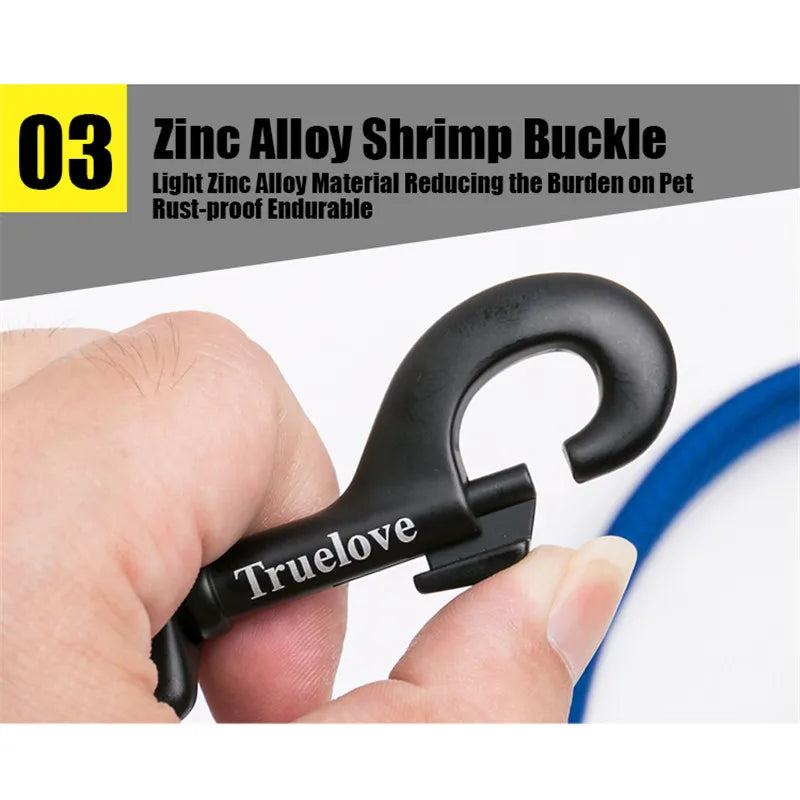Truelove Padded Reflective Nylon Dog Walking Leash With Quick Release