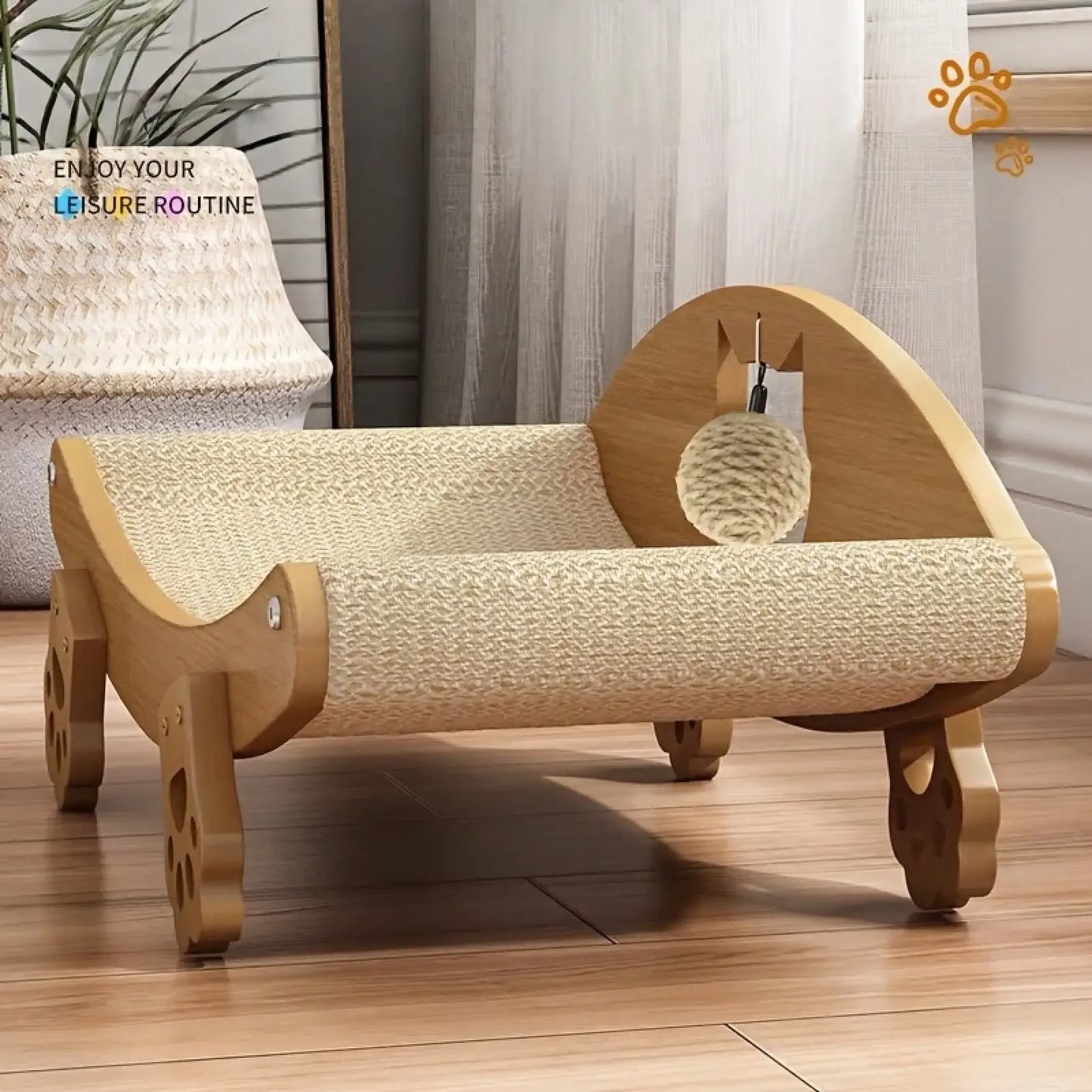 Sisal Scratching Board, Sofa With Sisal Ball Toy, Durable Sofa Suitable Claws, Sisal Scratching Bed Indoor Cats, Scratching Rock