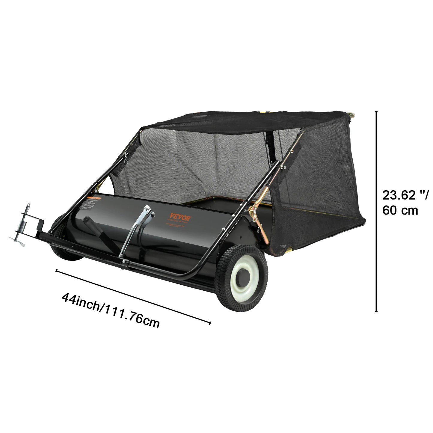SucceBuy Heavy Duty Tow Behind Lawn Sweeper And Grass Collector