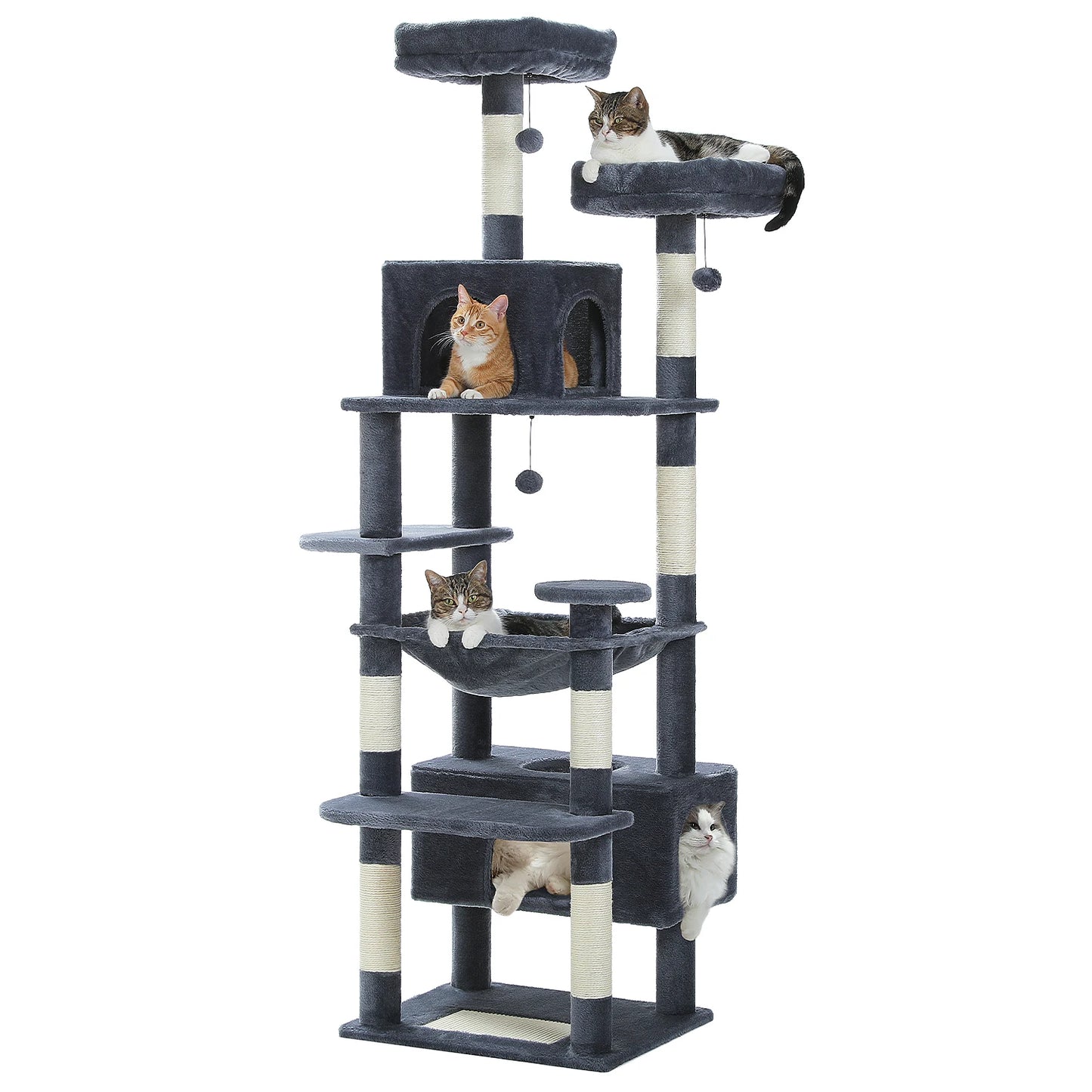 PAWZ Road Cat Tree Tower With Scratching Posts Hammock Condo