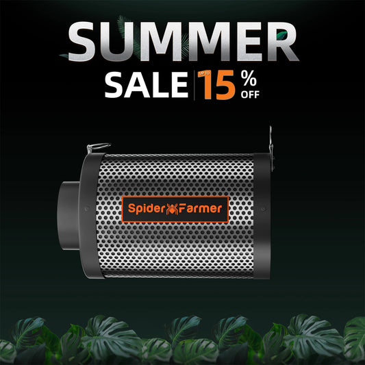 Spider Farmer 4"/6" Air Carbon Filter Odor Scrubber for Inline Fan Grow Tent Hydroponics Odor Control