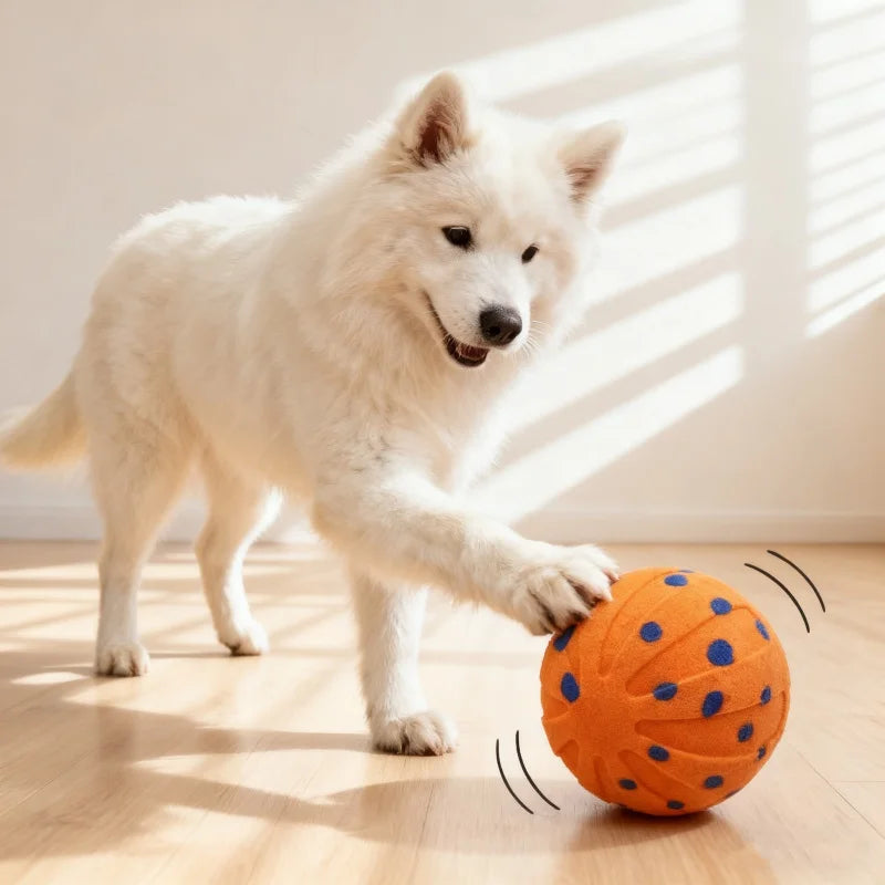 BOOTEELY Pet Smart Interactive Ball Bouncing Ball For Dogs Electric Automatic Vibrating Popcorn Gravity Jumping Wear Resistant Foam Ball