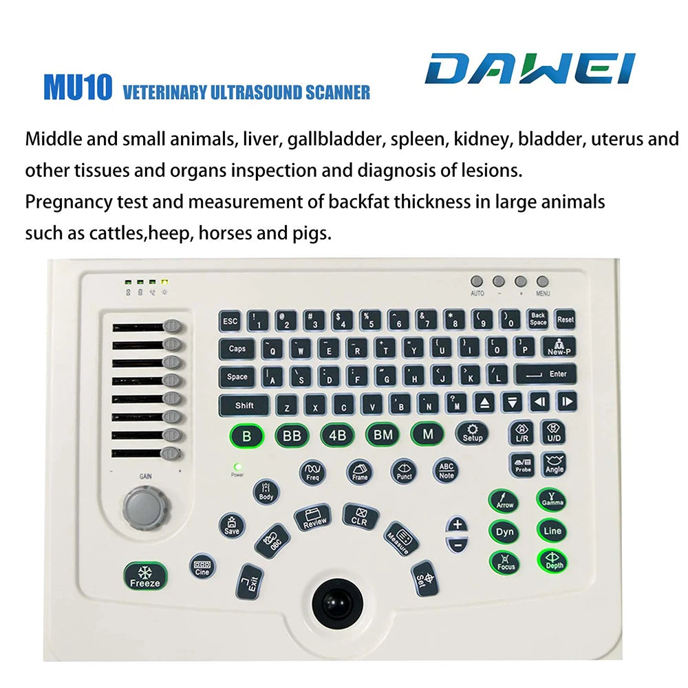Dawei 3.5MHz Vet Portable Ultrasound Scanner for Dog Cat Pregnancy