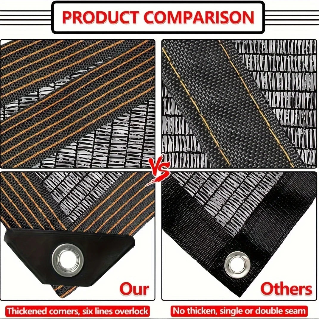 Sunshade Net, Privacy Fence Screen, Outdoor Gap Filling Sunshade Net Multi-Purpose Sail Net with High Toughness and Air Permeability, Reinforced Corners with Brass Buckles, Suitable for Dog House Canopies.