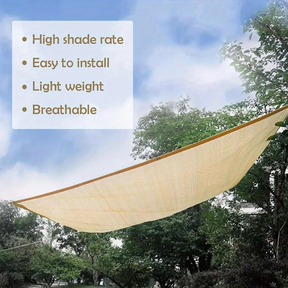 Outdoor Sunshade Nets, Outdoor Spaced Sunshade Nets, Plant Sunshade Nets Lightweight, High-Density, Uv-Resistant, and Reinforced Nets, Suitable for Dog Houses and Porches.