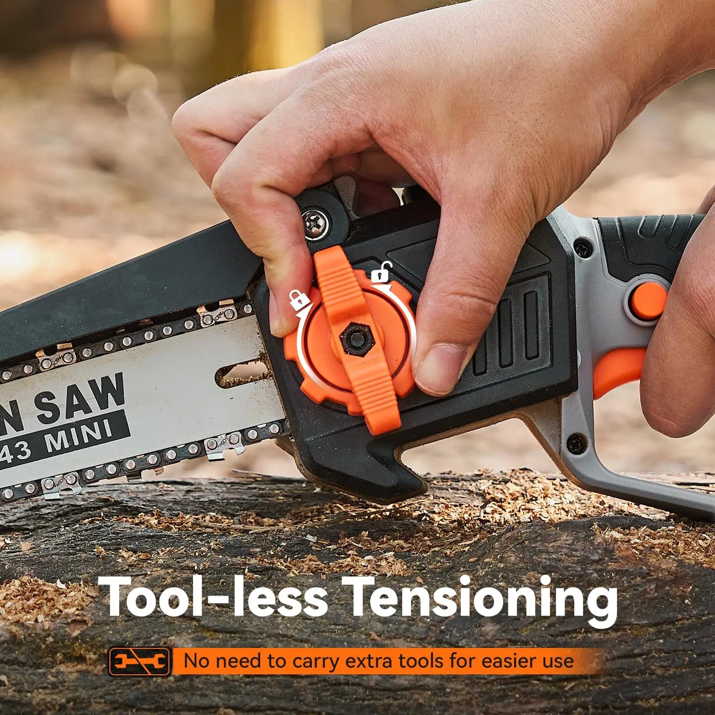 TaskStar 8" Extendable Pruning Saw Garden Tree Pruner Chainsaw Adjustable 15Ft 180° Rotatable Pole Saw With 2 4000mAh Batteries
