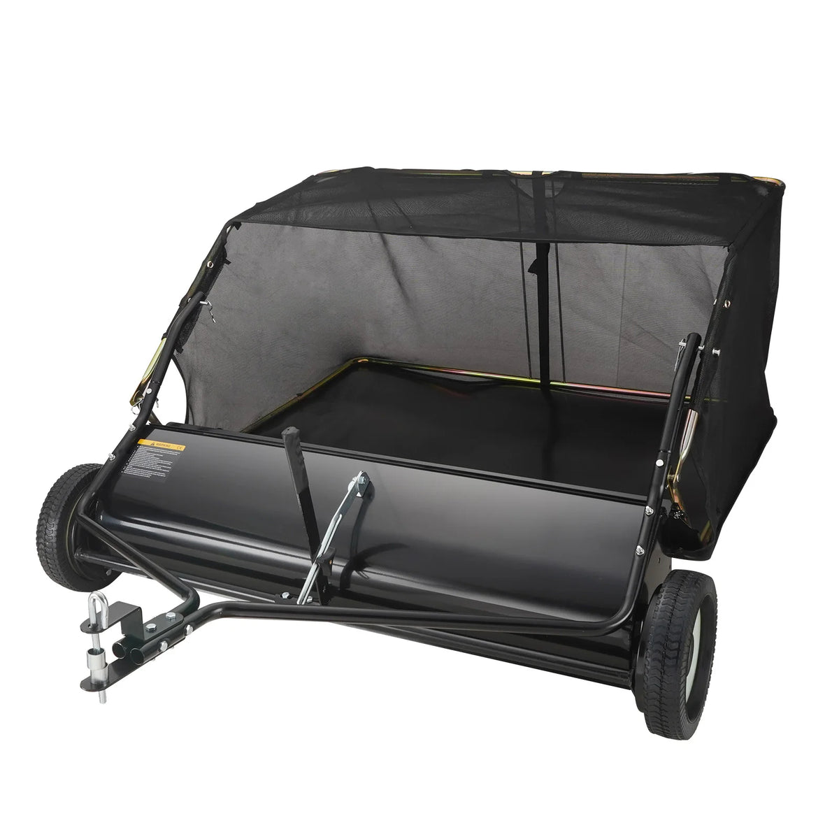 SucceBuy Heavy Duty Tow Behind Lawn Sweeper And Grass Collector