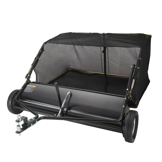 SucceBuy Heavy Duty Tow Behind Lawn Sweeper And Grass Collector