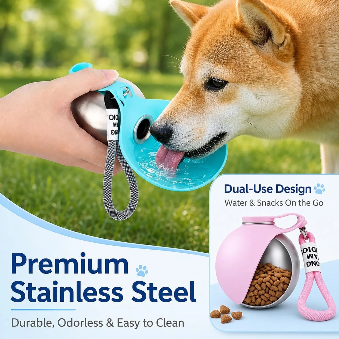 Pet water dispenser,dog travel cup,cat water bottle,puppy water feeder,stainless steel dog cup,foldable pet bowl,leak‑proof pet bottle,outdoor pet hydration,pet hiking gear,10oz pet water cup