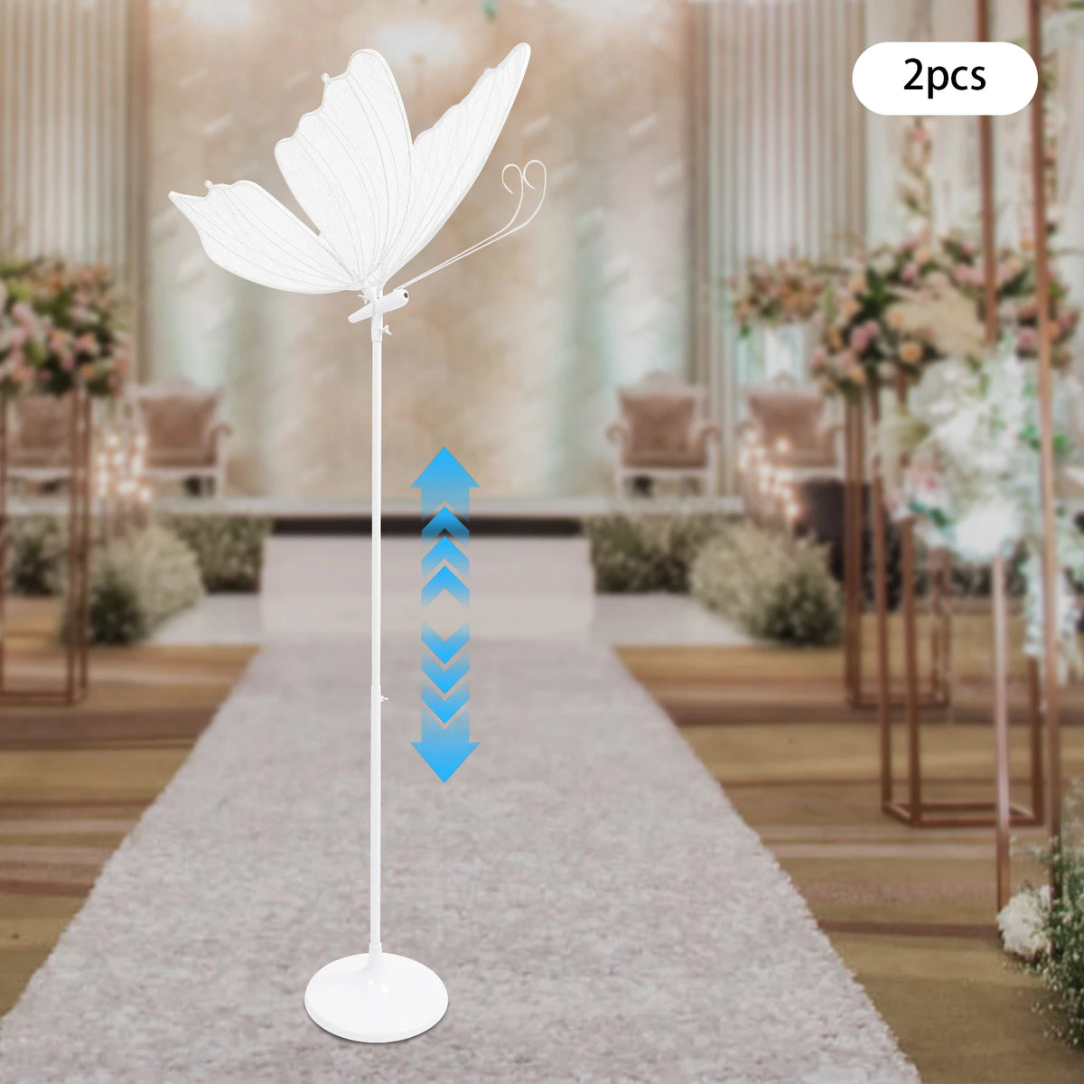 48W LED Strip Light LED 2pcs Wedding Butterfly Floor Lamp Hanging Light Romantic Hanging Wedding Butterfly Decoration Props