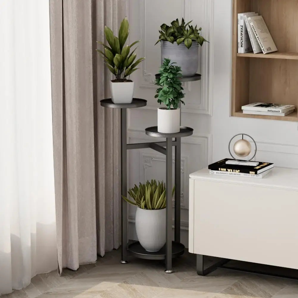 Tiered Plant Stand Indoor, Multi-Layer Metal Corner Planter Stands with Anti-slip Feet Tall Planter Holder Shelf for Home Office