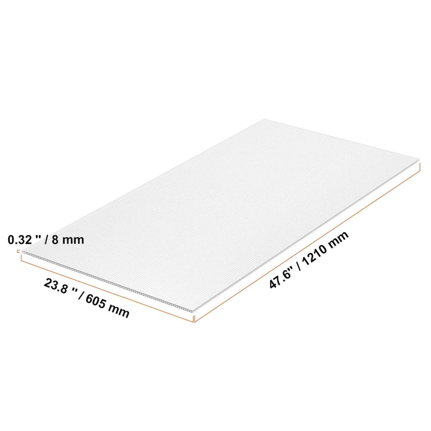 SucceBuy Polycarbonate Greenhouse Panels Roof Panels Sheets, Waterproof UV Protected Corrugated Resistance for Greenhouse/Garden