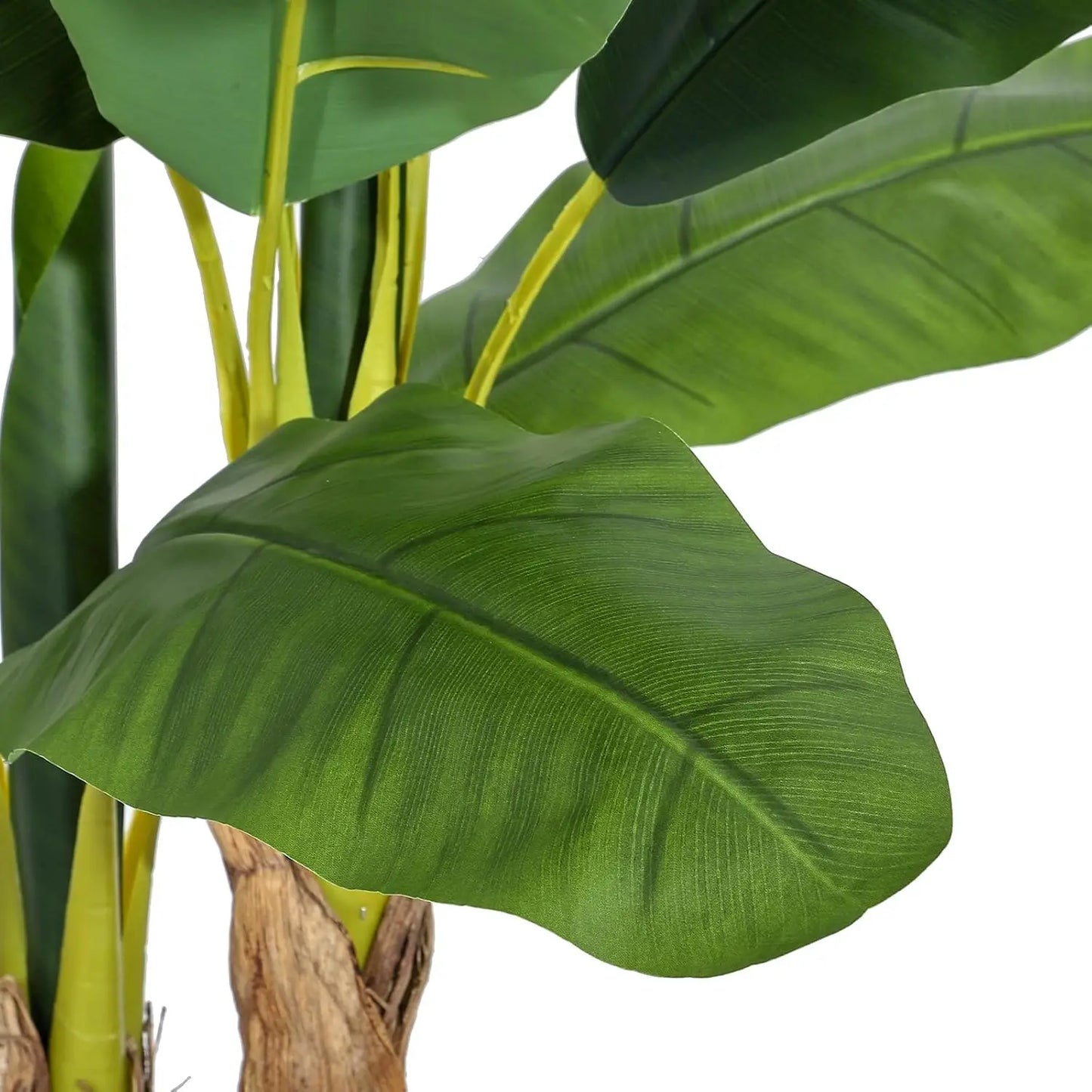 5FT/6FT Artificial Banana Tree,Tall Faux Tropical Plant in Grey Planter, Lifelike Fake Banana Tree for Home Office Living Room Entryway Patio