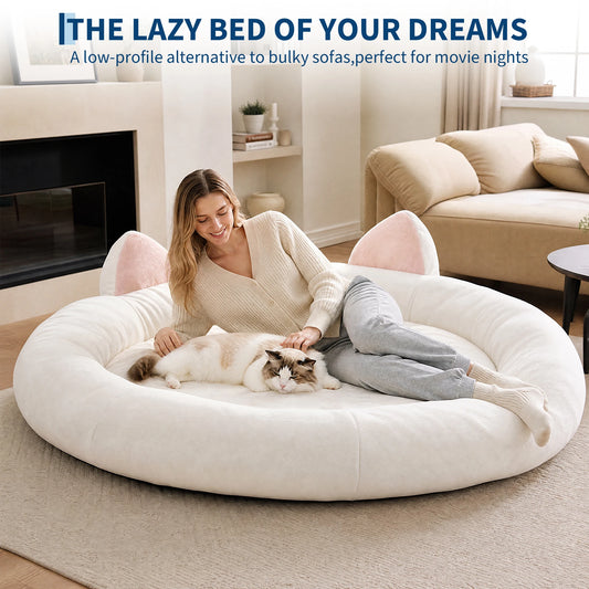 Orthopedic Memory Foam Dog Bed With Supportive Bolster For Dogs