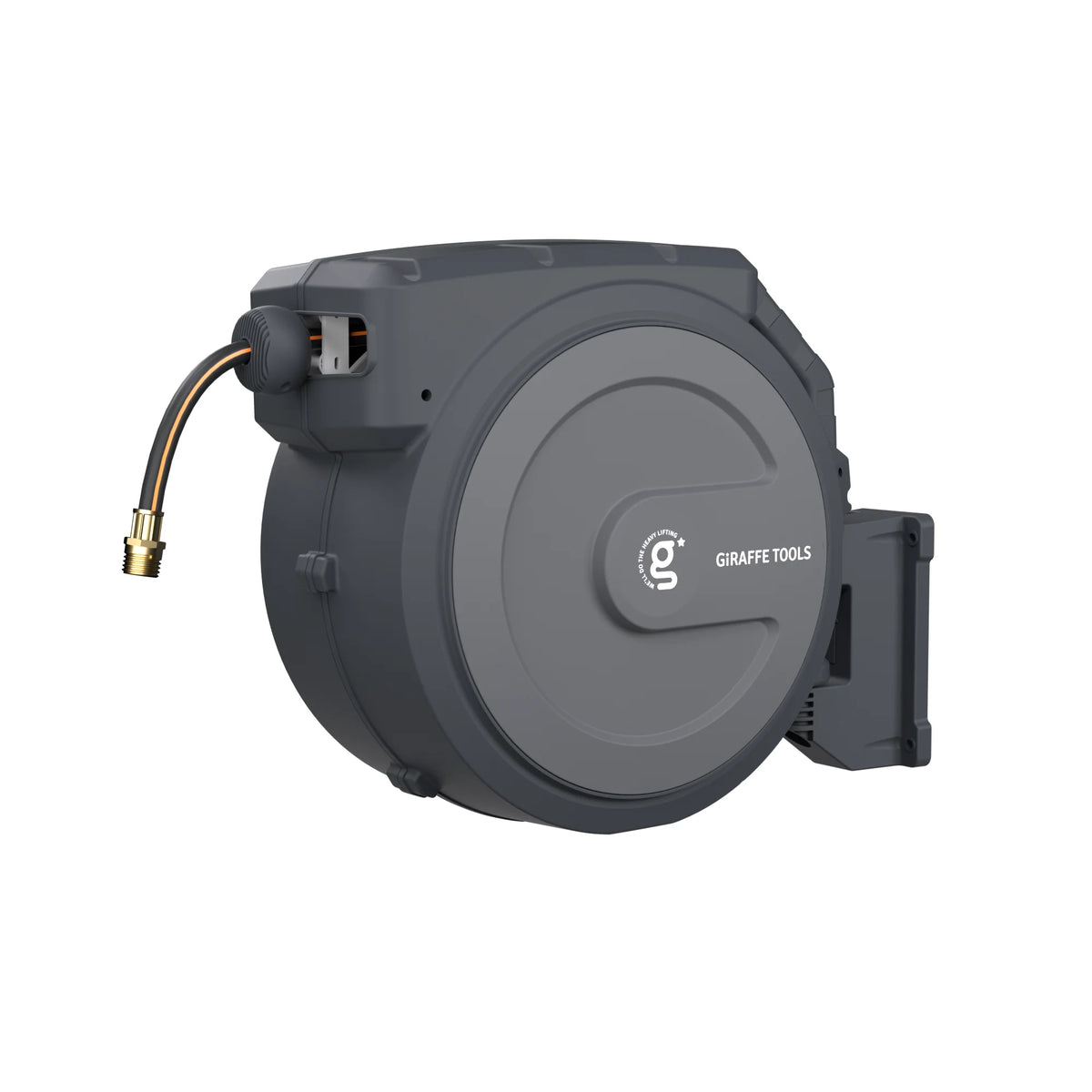 Giraffe Tools AW40 Retractable Hose Reel 5/8" x 90 ft Wall Mounted Garden Hose Reel Heavy Duty, Automatic Rewind