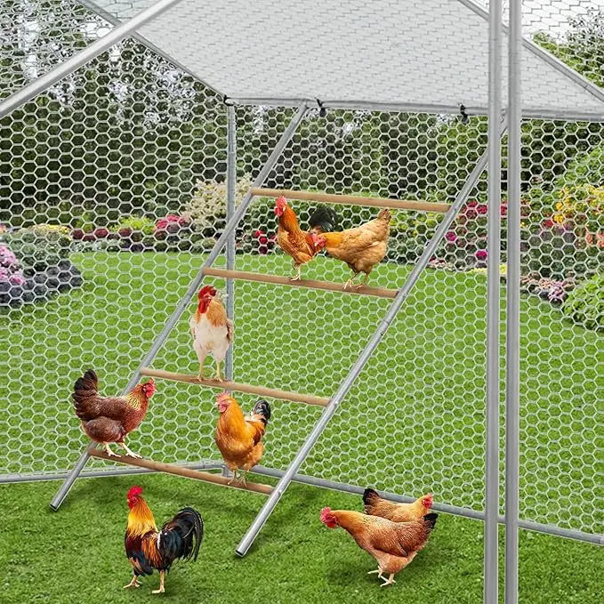 Chicken Perch for Coop with Ladder Design, Weatherproof Roosting Bars for Chickens, Durable Hen Coop Access for Backyard Poultry