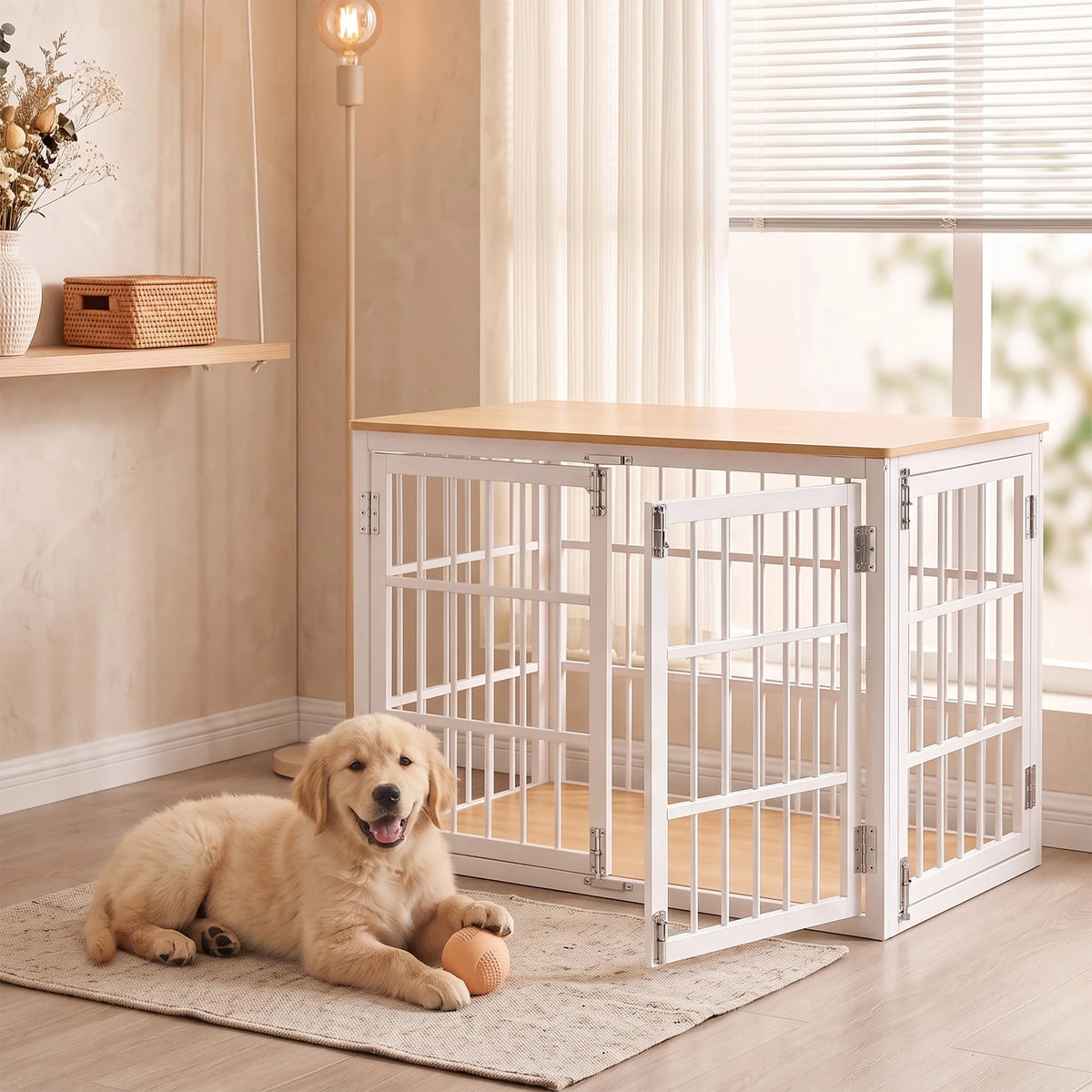 JHK Heavy Duty Dog Kennel With Secure Double Lock Doors