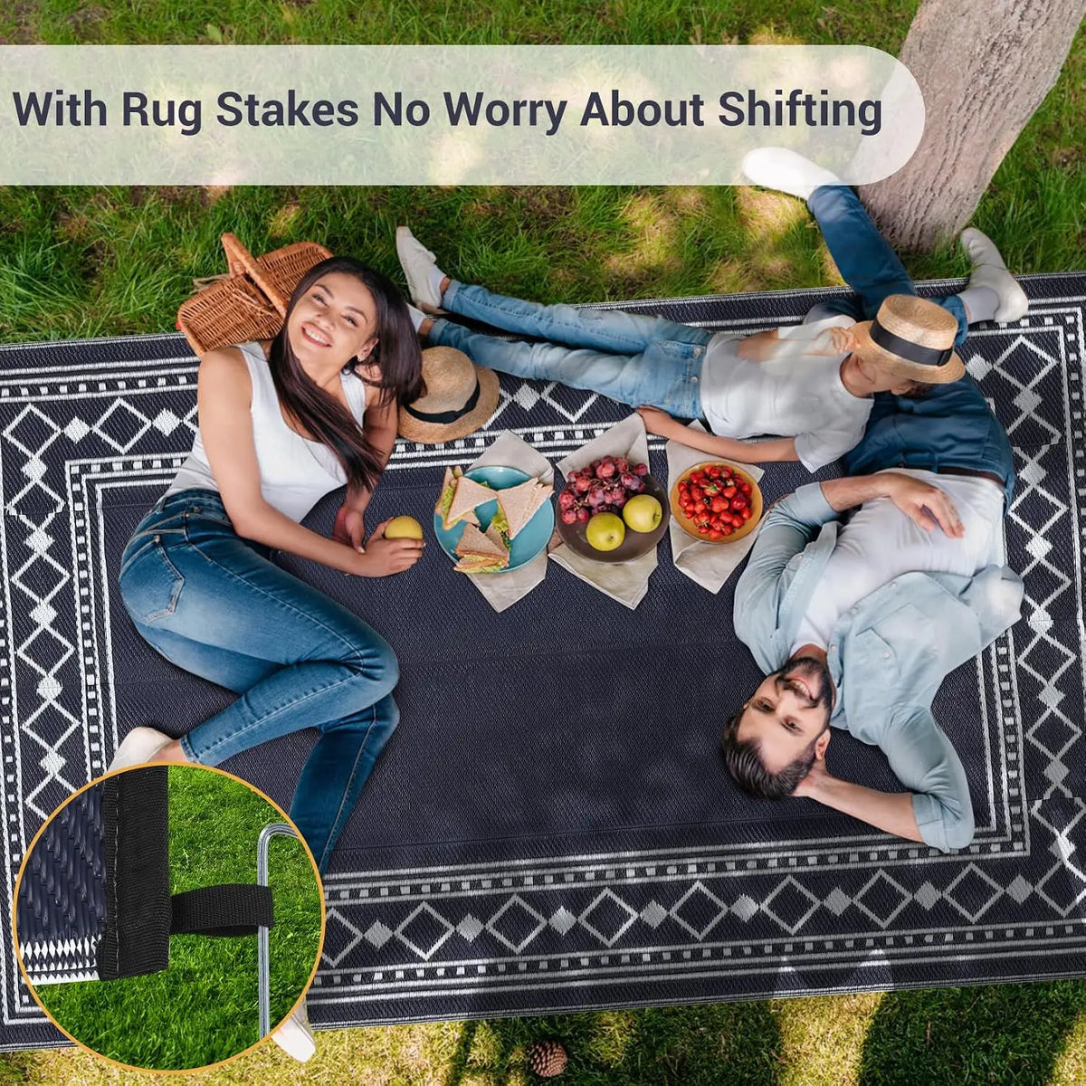 Garvee Waterproof Washable Decorative Living Room Carpet Rug