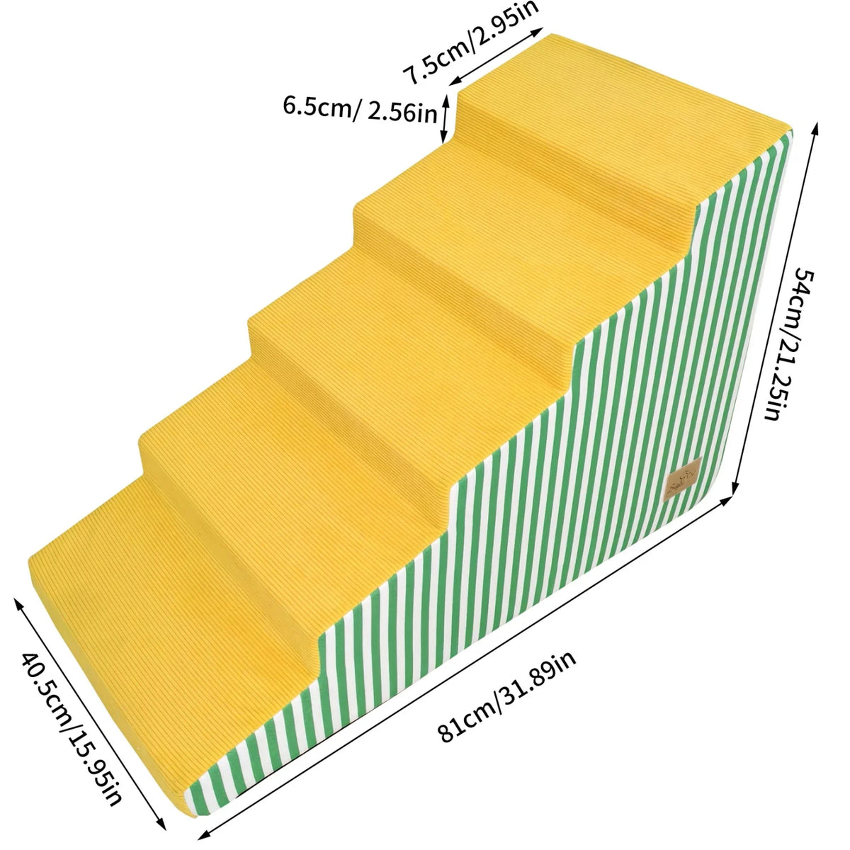 Premium High Density Foam Dog Steps With Washable Cover