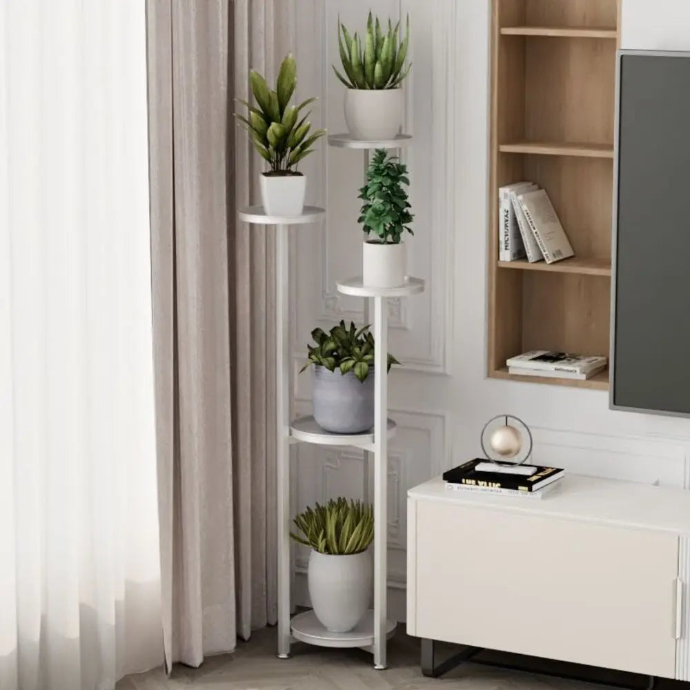 Tiered Plant Stand Indoor, Multi-Layer Metal Corner Planter Stands with Anti-slip Feet Tall Planter Holder Shelf for Home Office
