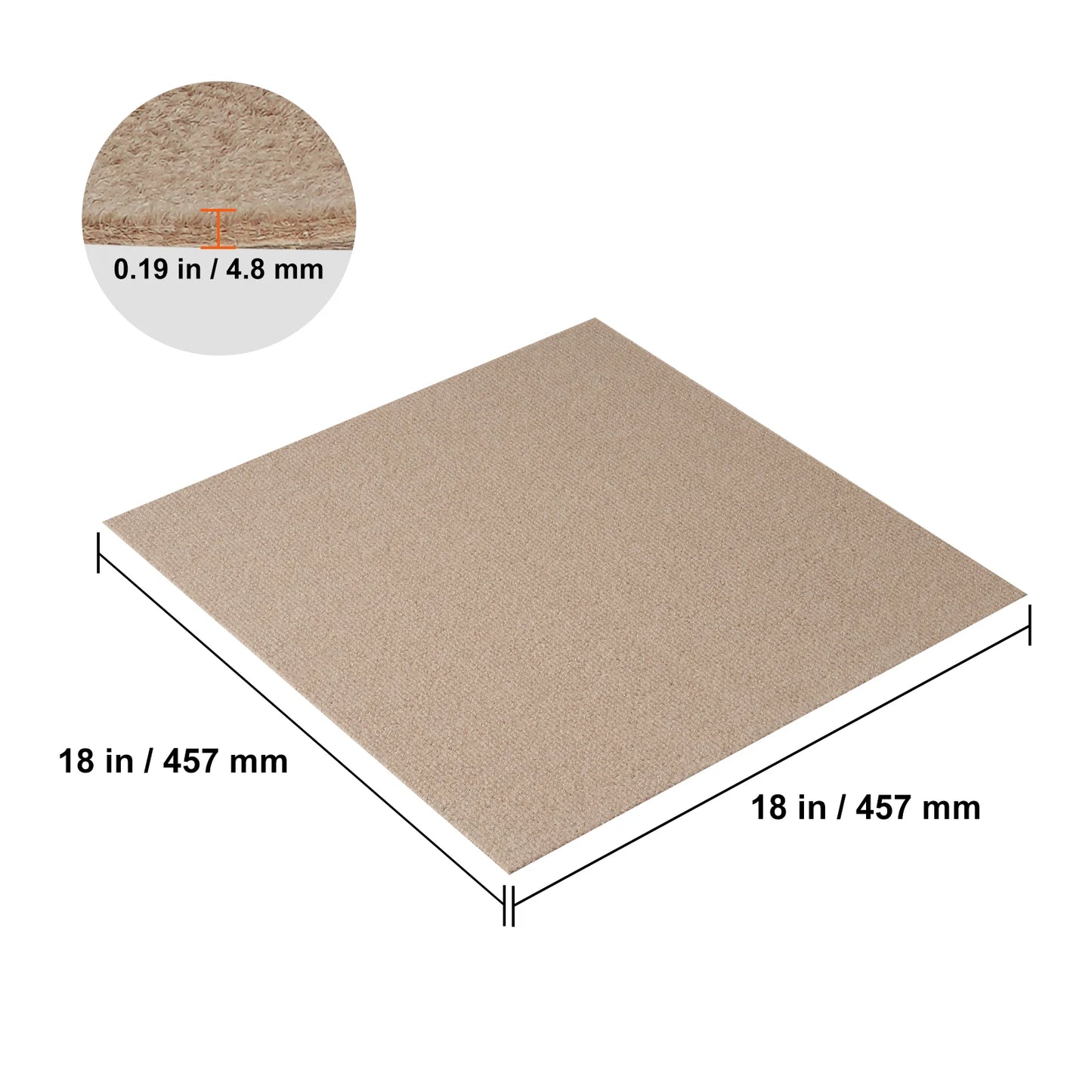SucceBuy Carpet Tiles Peel & Stick Self Adhesive Carpet Floor Tile Soft Padded Carpet Tiles Bedroom Living Room Indoor Outdoor