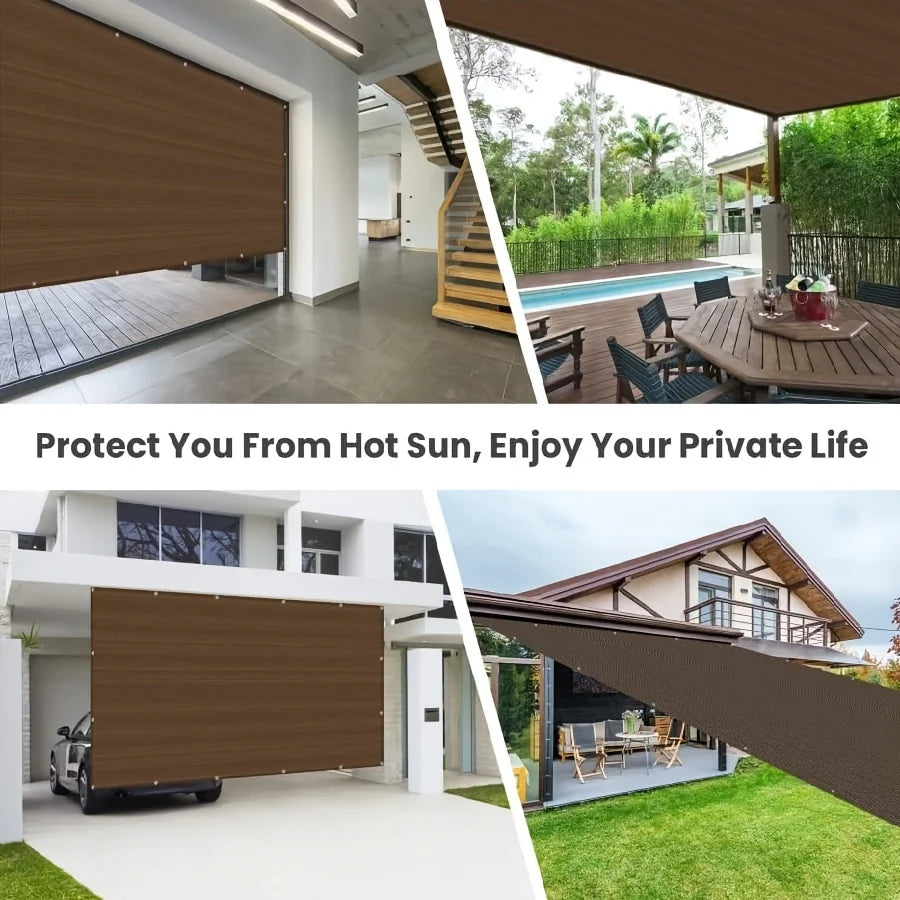 Shaded Outdoor Patios, Privacy Fence Screens, Outdoor Gap Shade Nets, High-Density Woven Shade Cloth with Brass Grommets, Uv-Resistant, Breathable and Evenly Woven, Suitable for Backyards, Gardens and Lawns