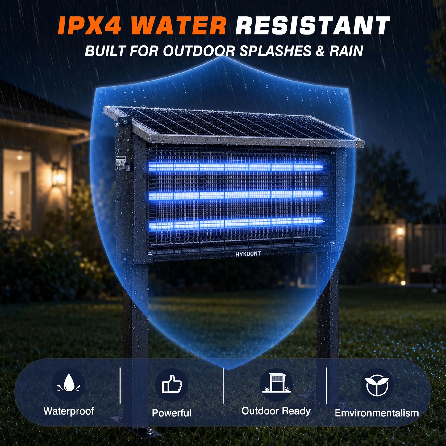 Solar Bug Zapper Light 18W/30W, 3500V Solar Mosquito Killer for Outdoor, Dusk-to-Dawn Insect Trap Lamp for Mosquitoes, Flies & Gnats