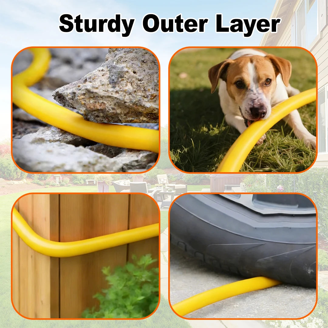 T TOVIA Garden Hose,All Weather Hybrid Water Hose,Lightweight,Kink Free.Flexible Garden Hose with 3/4'' Aluminum Fittings,Watering Equipment for Outdoor, Backyard, Lawn