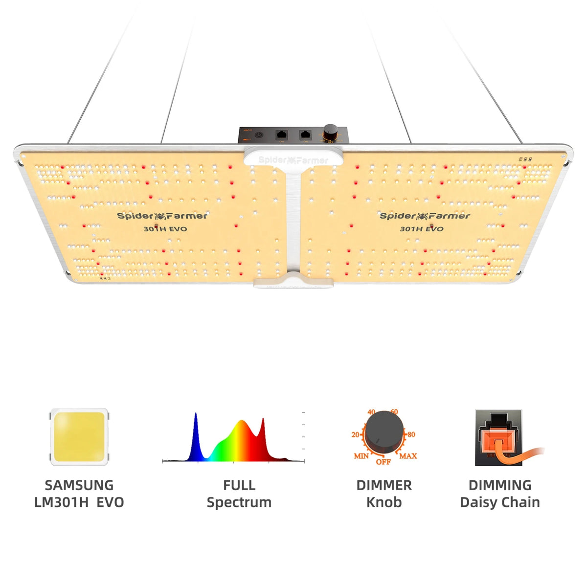 Spider Farmer SF Series LED Grow Light Dimmable SF1000 2000 4000 Full Spectrum Sunlike Phytolamp for Hydroponics Grow Tent