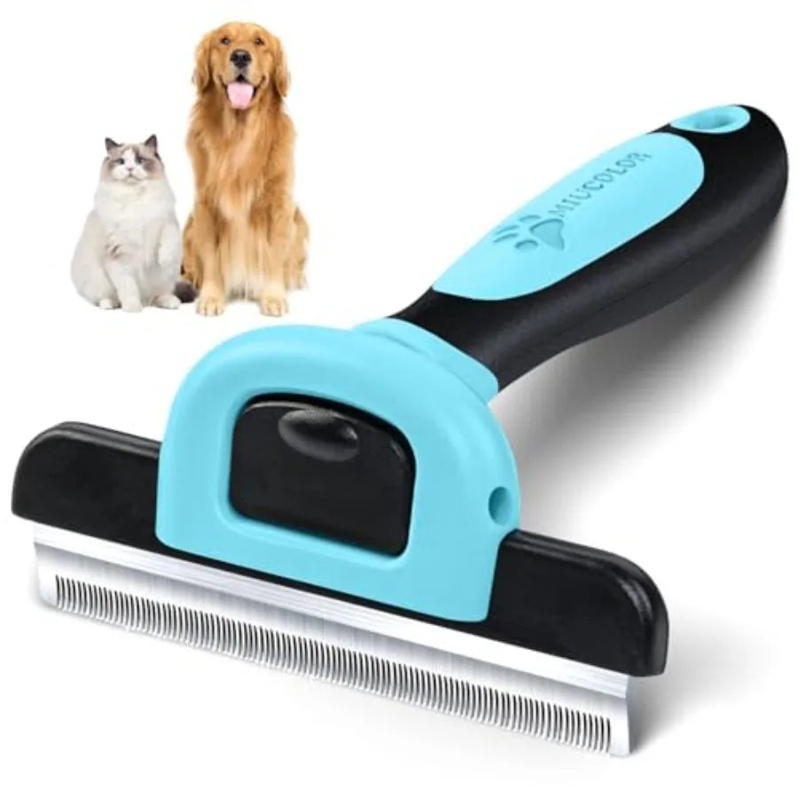 Pet Grooming Brush Deshedding Tool For Dogs Cats Stainless Steel