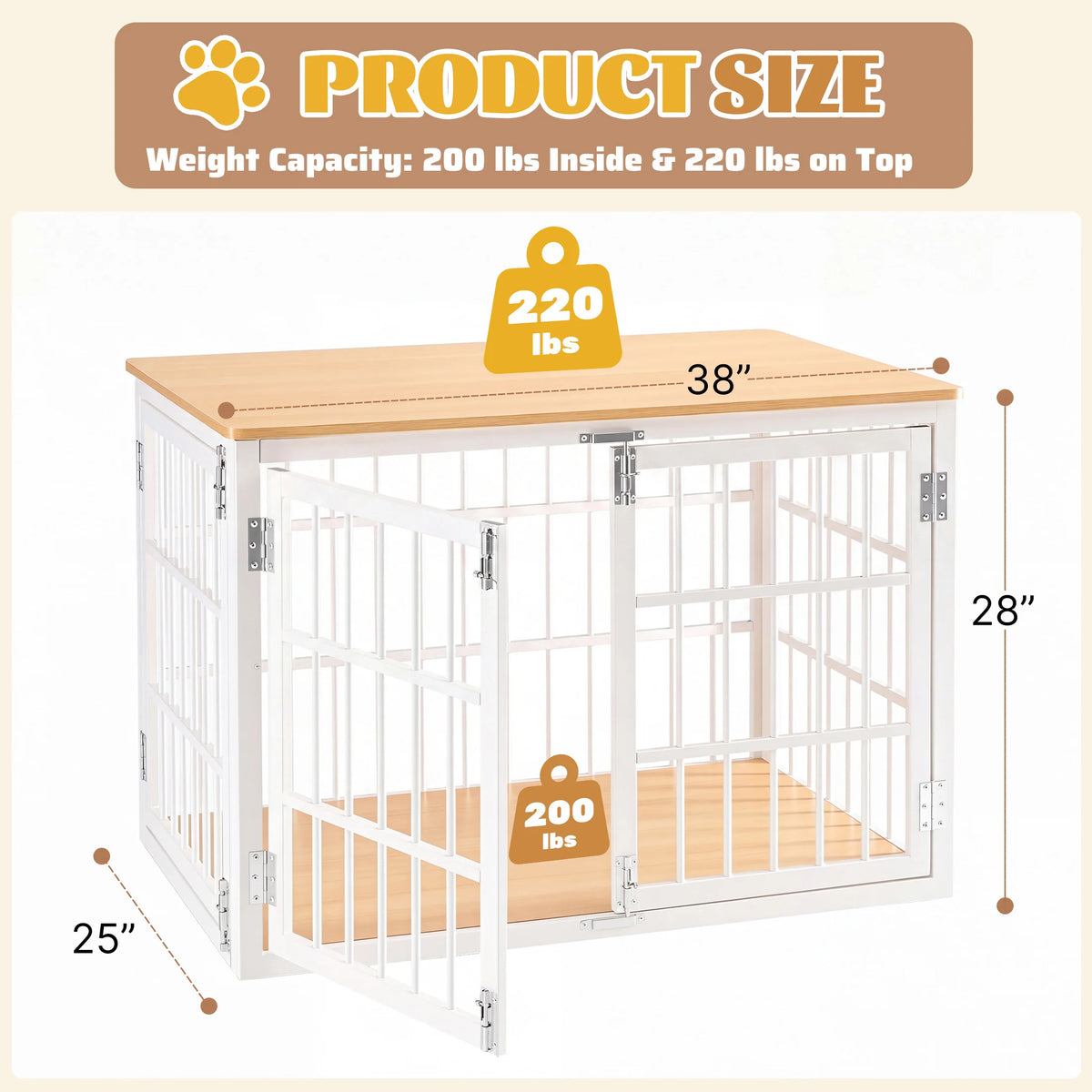 JHK Heavy Duty Dog Kennel With Secure Double Lock Doors