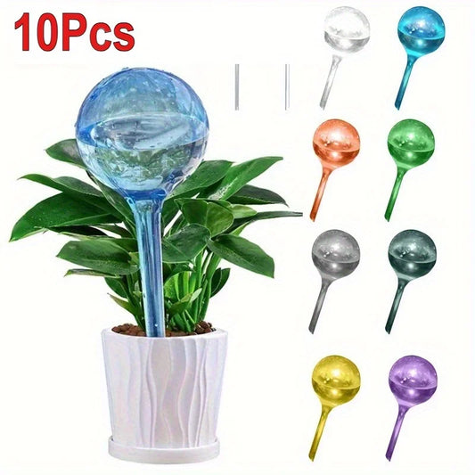 10PCS Clear Plant Watering Globes Automatic Drip Irrigation System Garden Indoor Outdoor Plant Watering Balls Devices Supplies