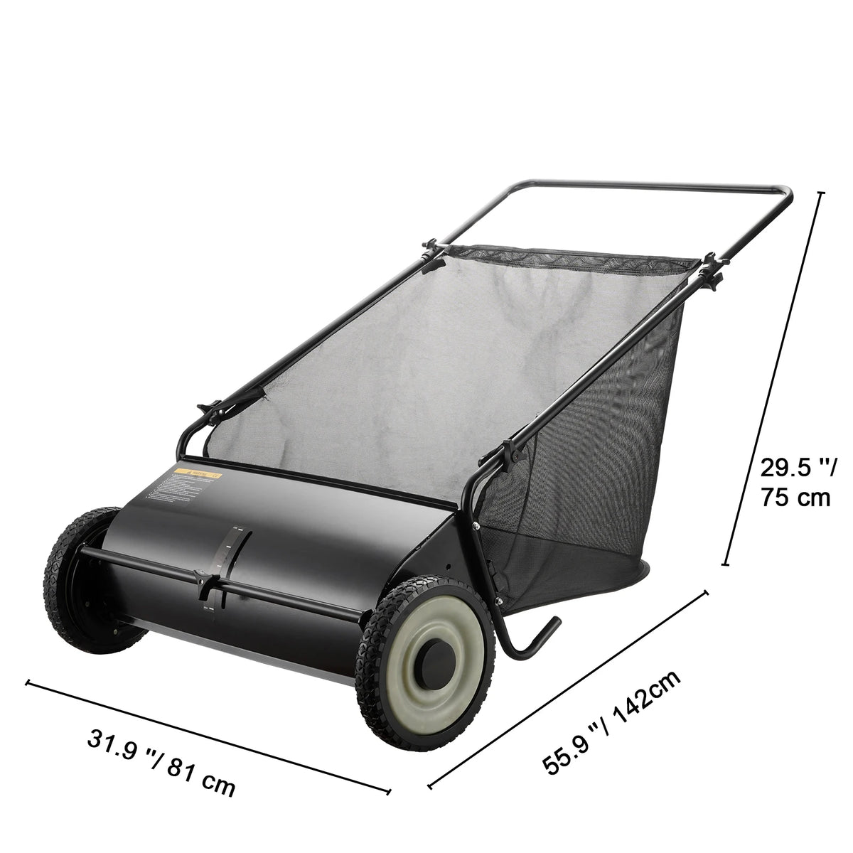 SucceBuy Heavy Duty Tow Behind Lawn Sweeper And Grass Collector