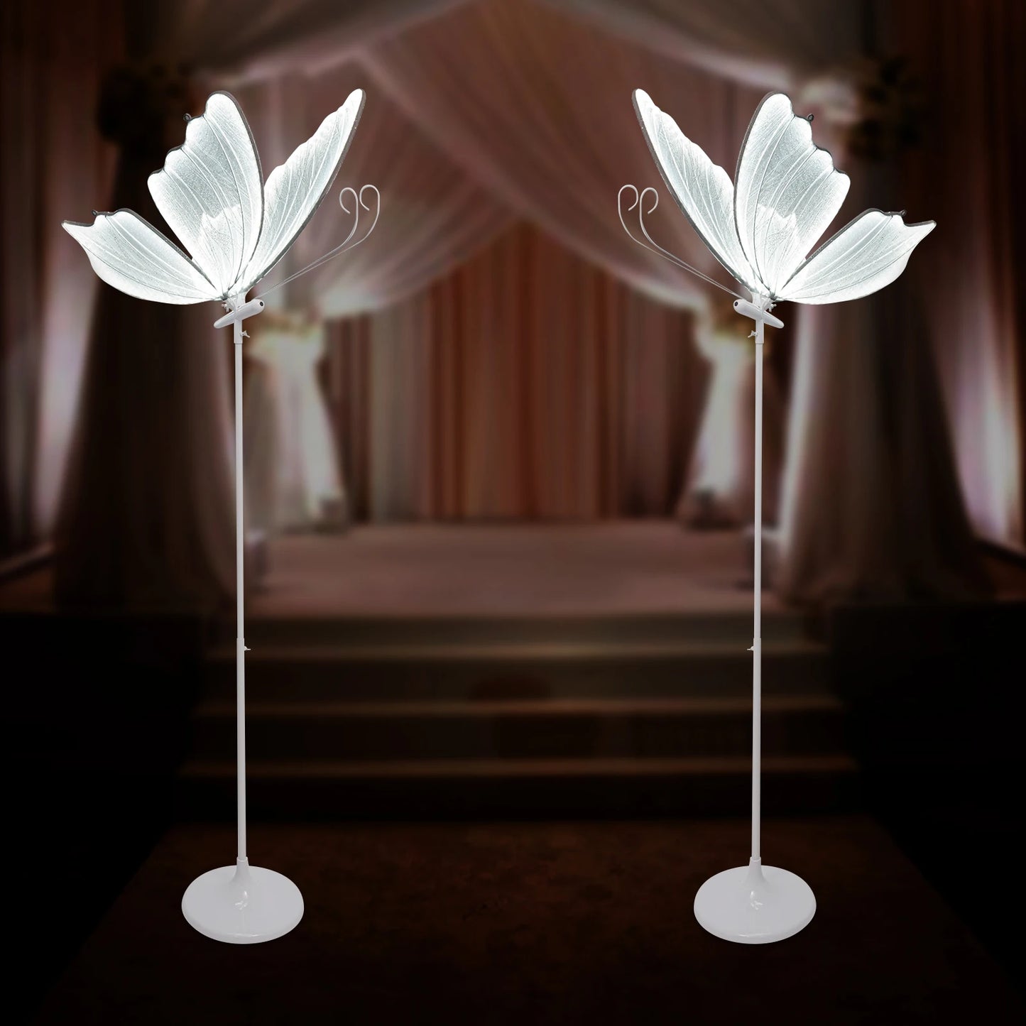 48W LED Strip Light LED 2pcs Wedding Butterfly Floor Lamp Hanging Light Romantic Hanging Wedding Butterfly Decoration Props