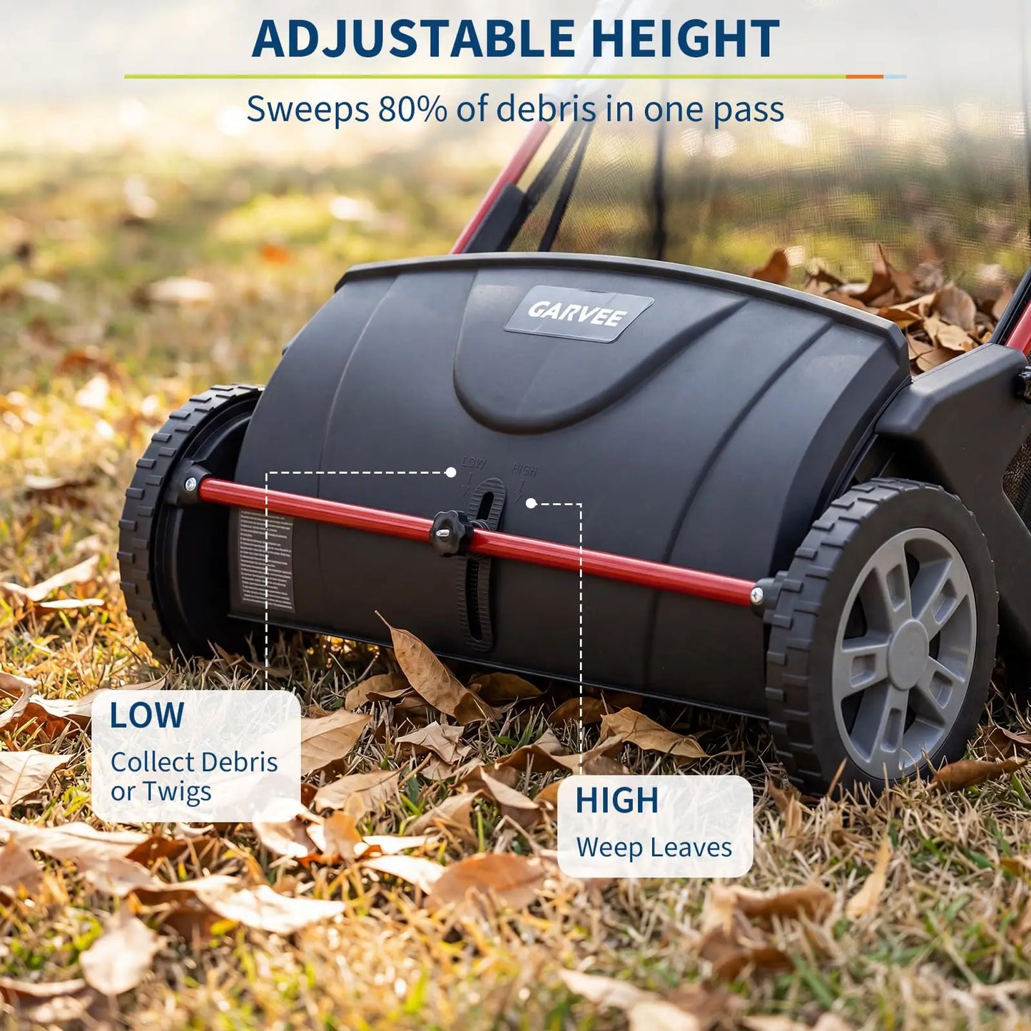 HiMISS Manual Lawn Sweeper For Yard Leaf And Grass Collection