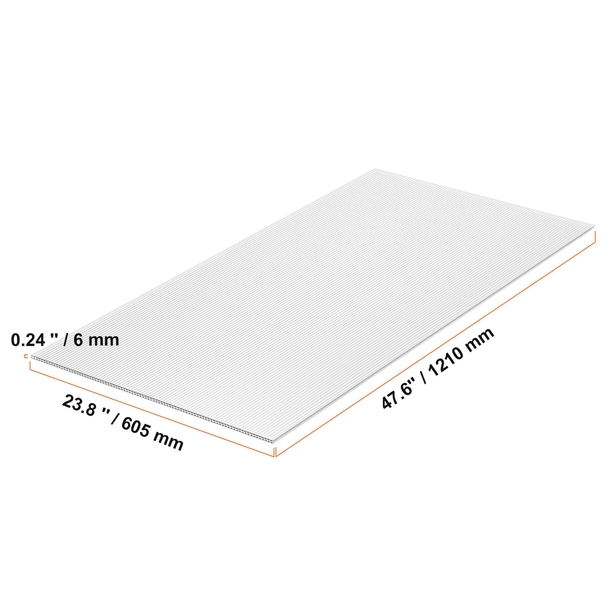 SucceBuy Polycarbonate Greenhouse Panels Roof Panels Sheets, Waterproof UV Protected Corrugated Resistance for Greenhouse/Garden