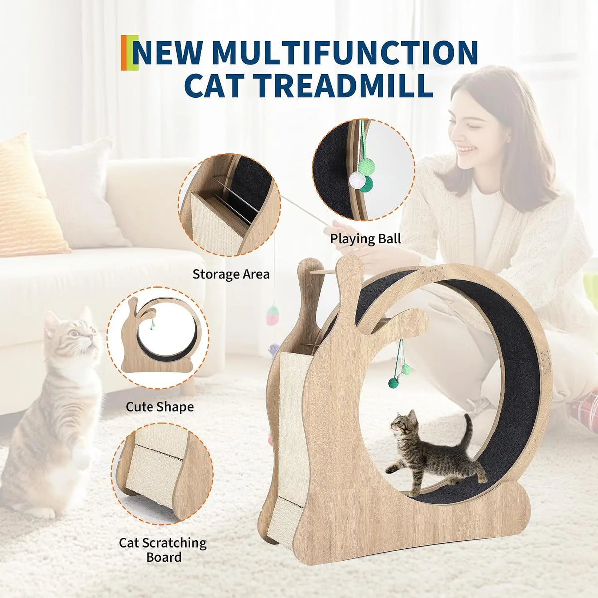 6In1 Cat Treadmill Running Wheel And Climbing Frame