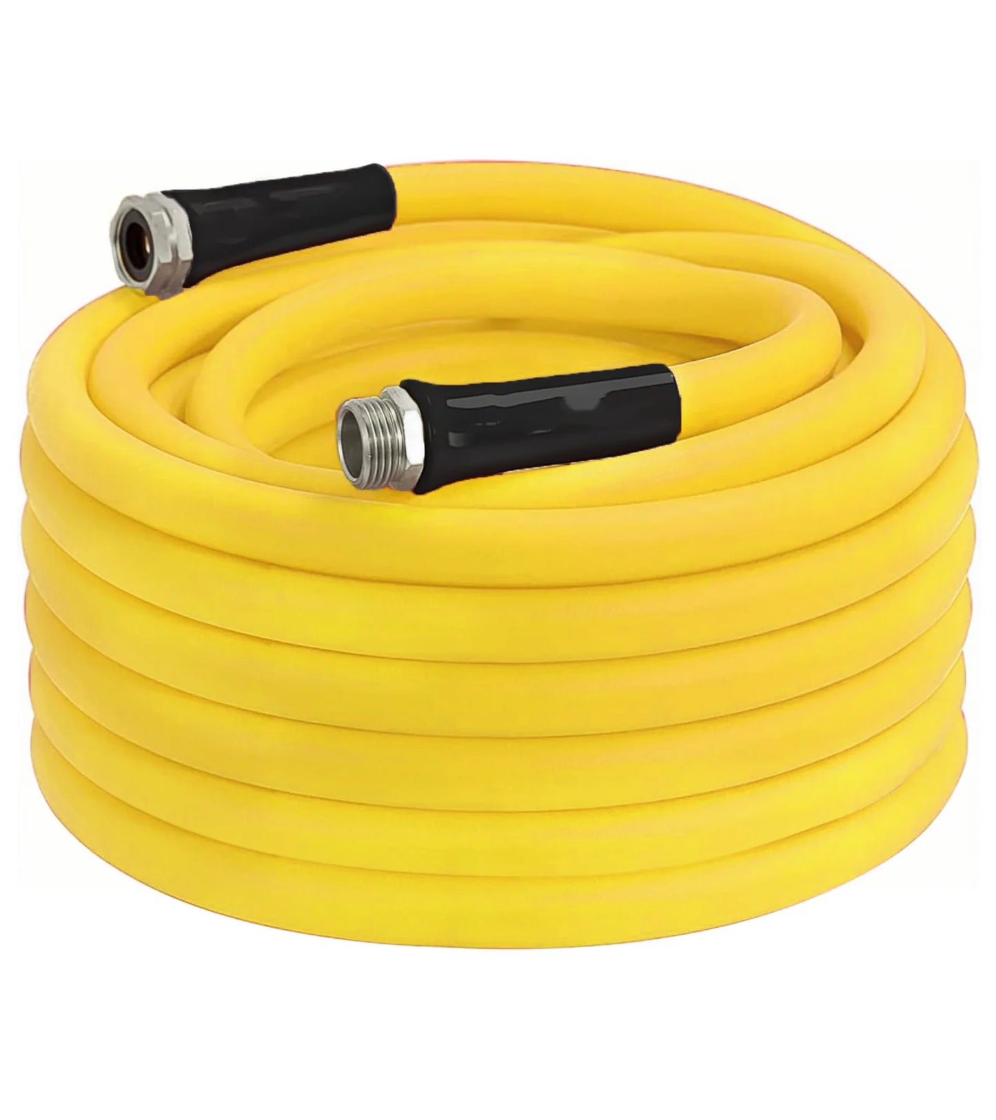 T TOVIA Garden Hose,All Weather Hybrid Water Hose,Lightweight,Kink Free.Flexible Garden Hose with 3/4'' Aluminum Fittings,Watering Equipment for Outdoor, Backyard, Lawn