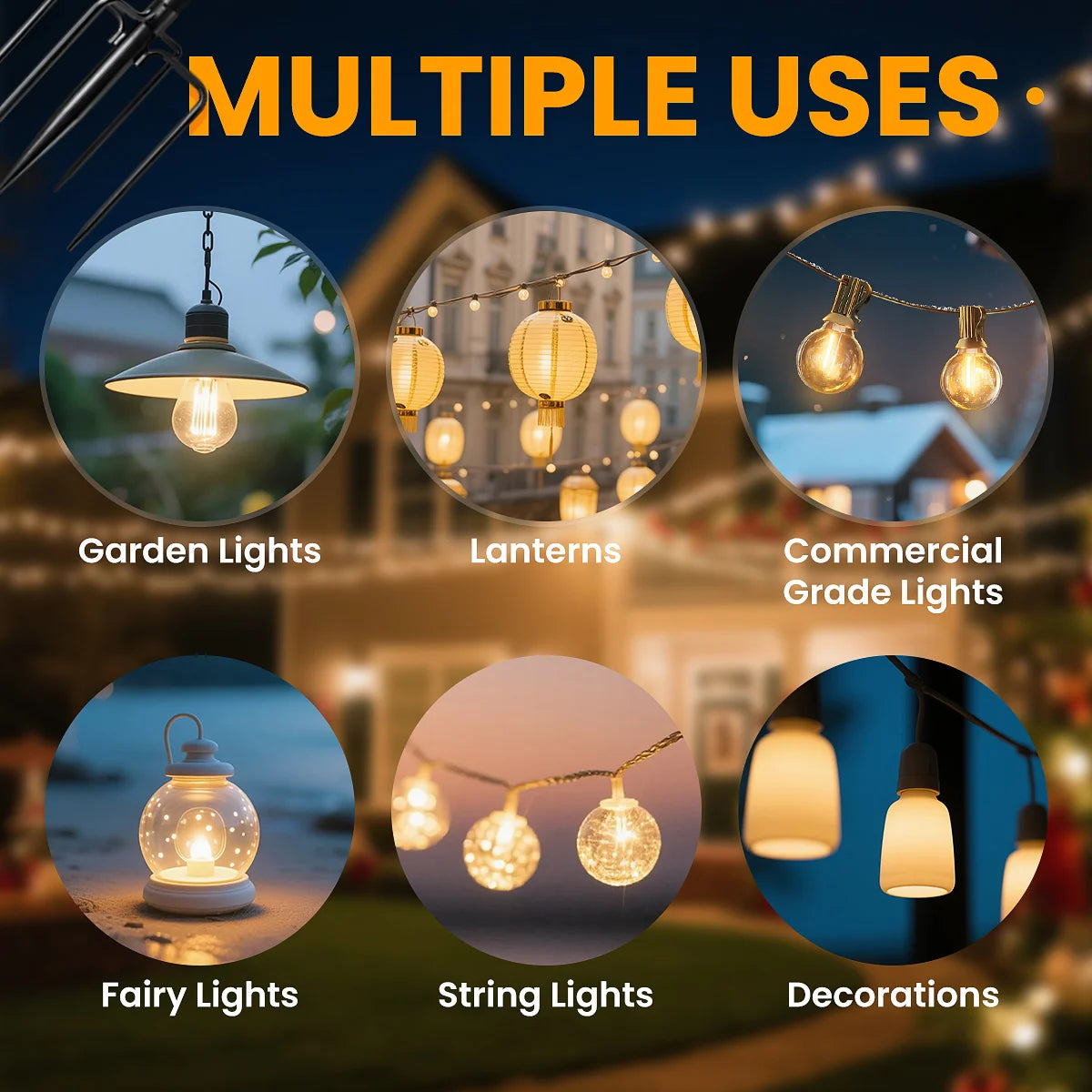 10 Feet, Patio String Lights Pole, Metal Hanging Pole for Outdoor Hanging, Suitable for Outdoor Decor Garden, Backyard, Patio, L
