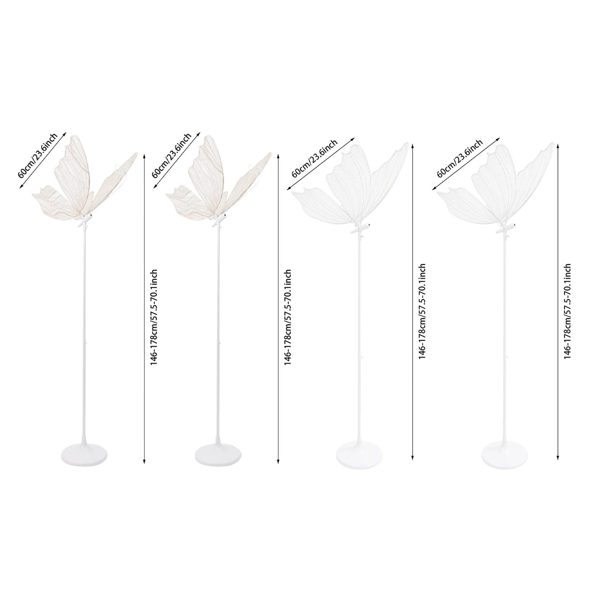 48W LED Strip Light LED 2pcs Wedding Butterfly Floor Lamp Hanging Light Romantic Hanging Wedding Butterfly Decoration Props