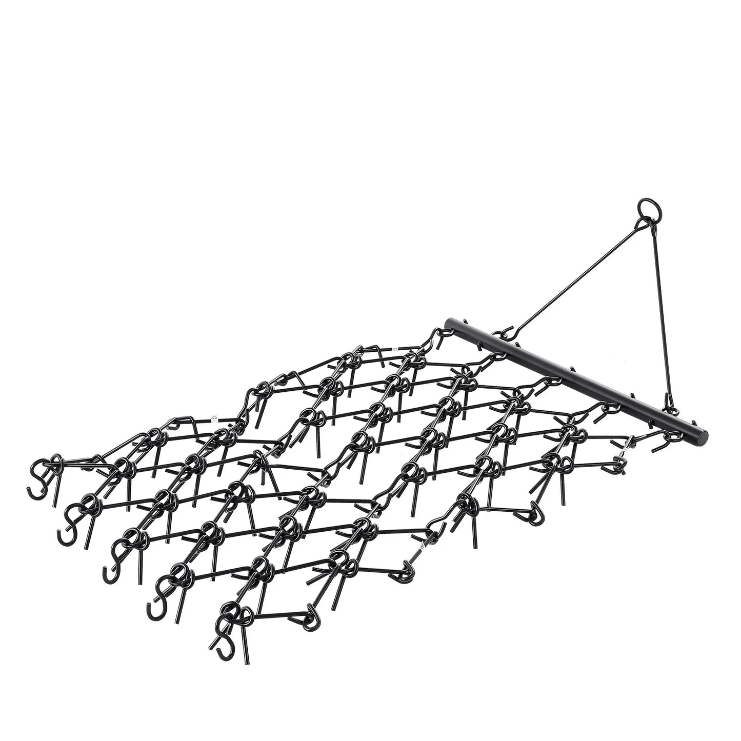 SucceBuy Drag Harrow 4 x 4ft Durable Chain Harrow with 69 Sharp Teeth for ATV UTV Tractor for Soil Preparation Seeding Smoothing